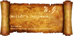 Wollák Julianna névjegykártya